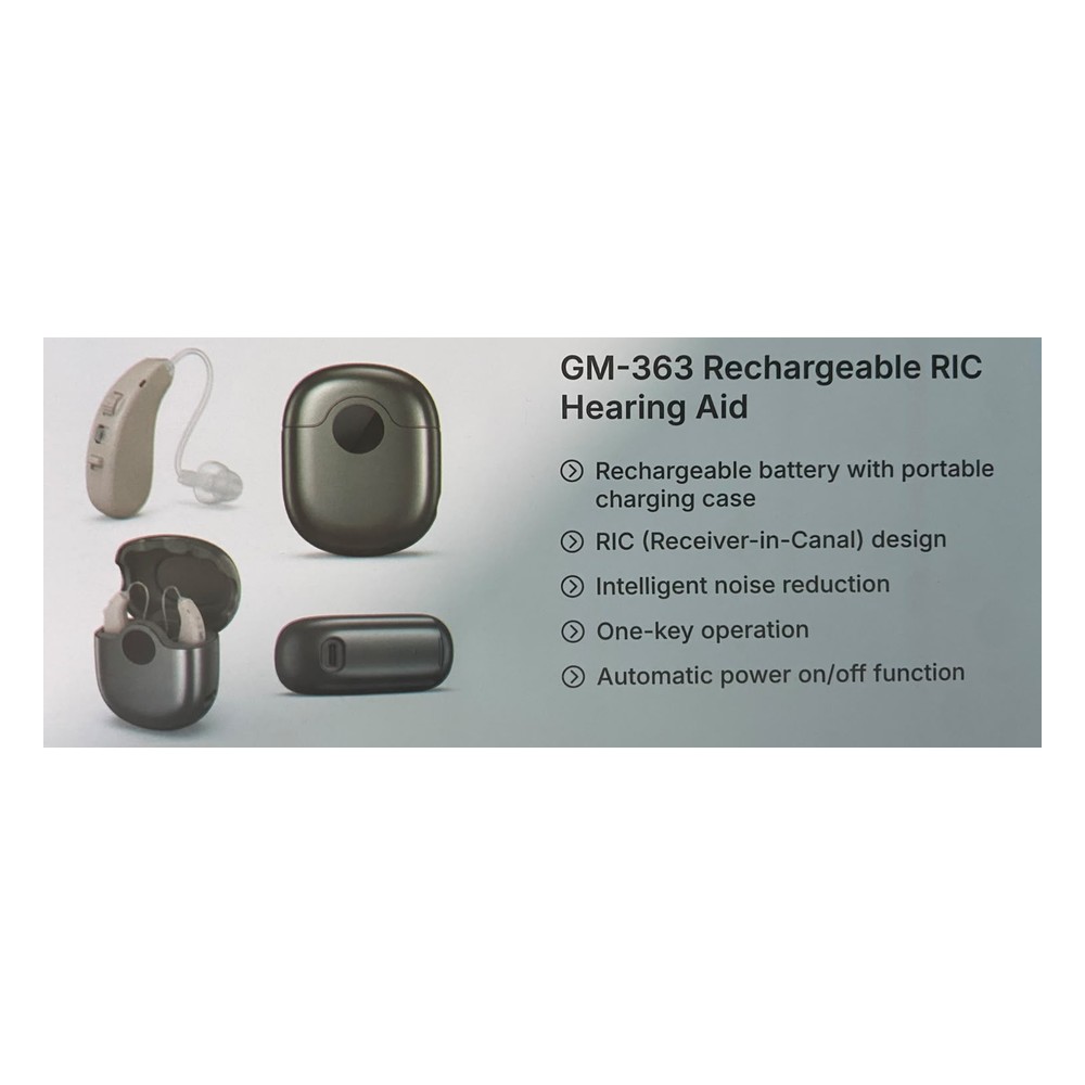 StitchGreen GM-363 Rechargeable RIC Hearing Aid
