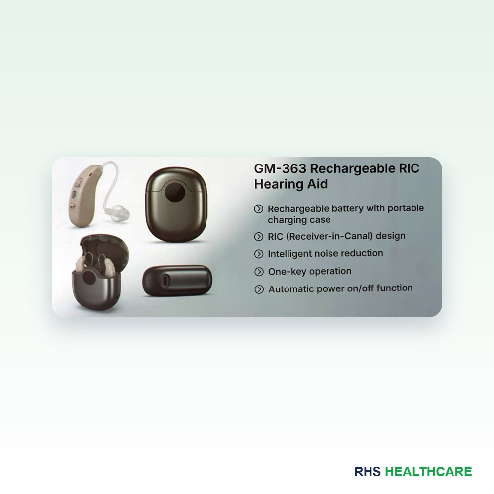 StitchGreen GM-363 Rechargeable RIC Hearing Aid