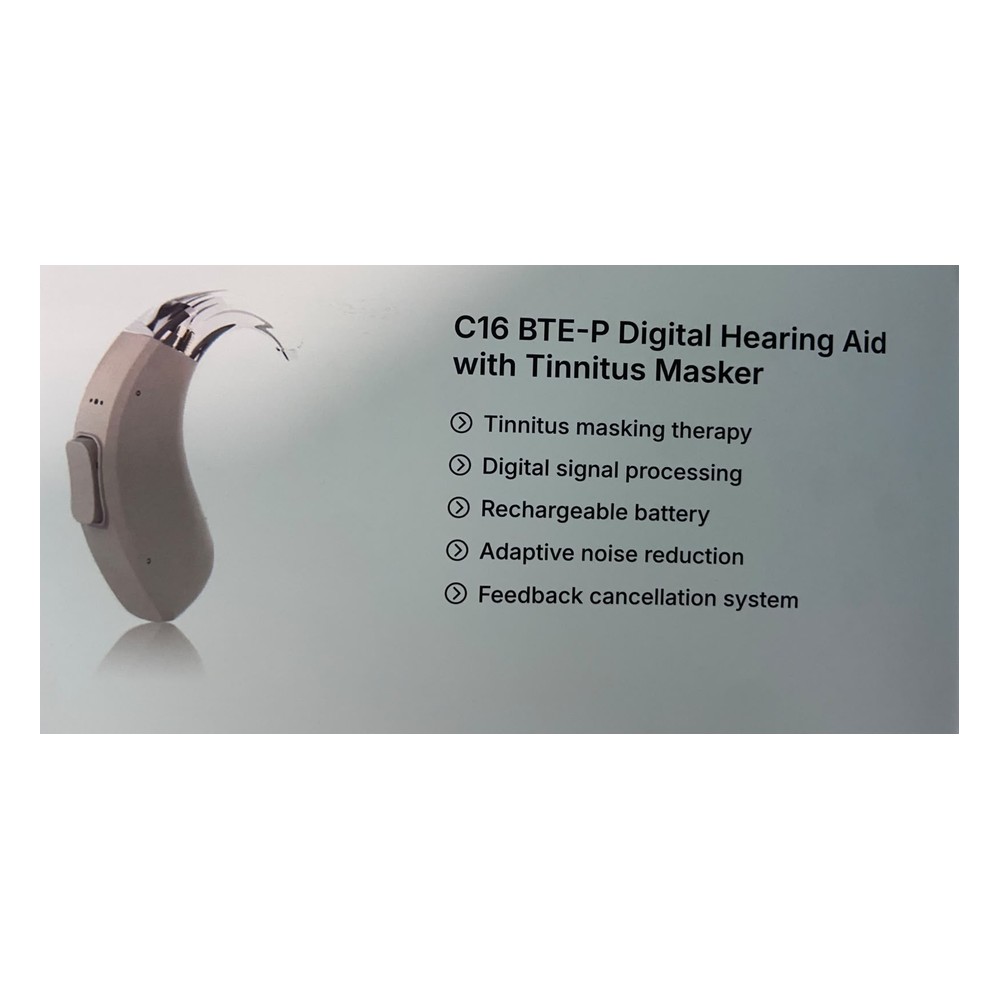 C16 BTE-P Digital Hearing Aid with Tinnitus Masker