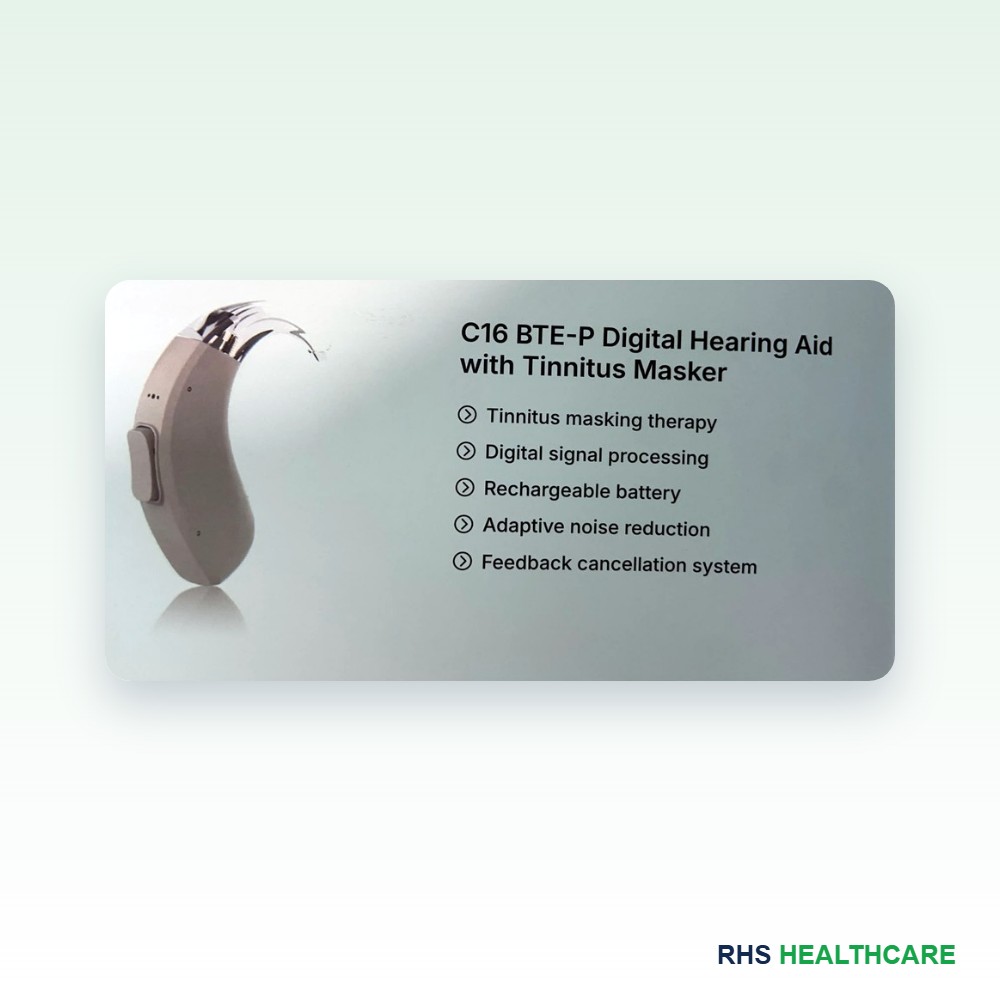 C16 BTE-P Digital Hearing Aid with Tinnitus Masker