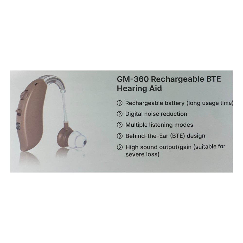 StitchGreen GM-360 Rechargeable BTE Hearing Aid