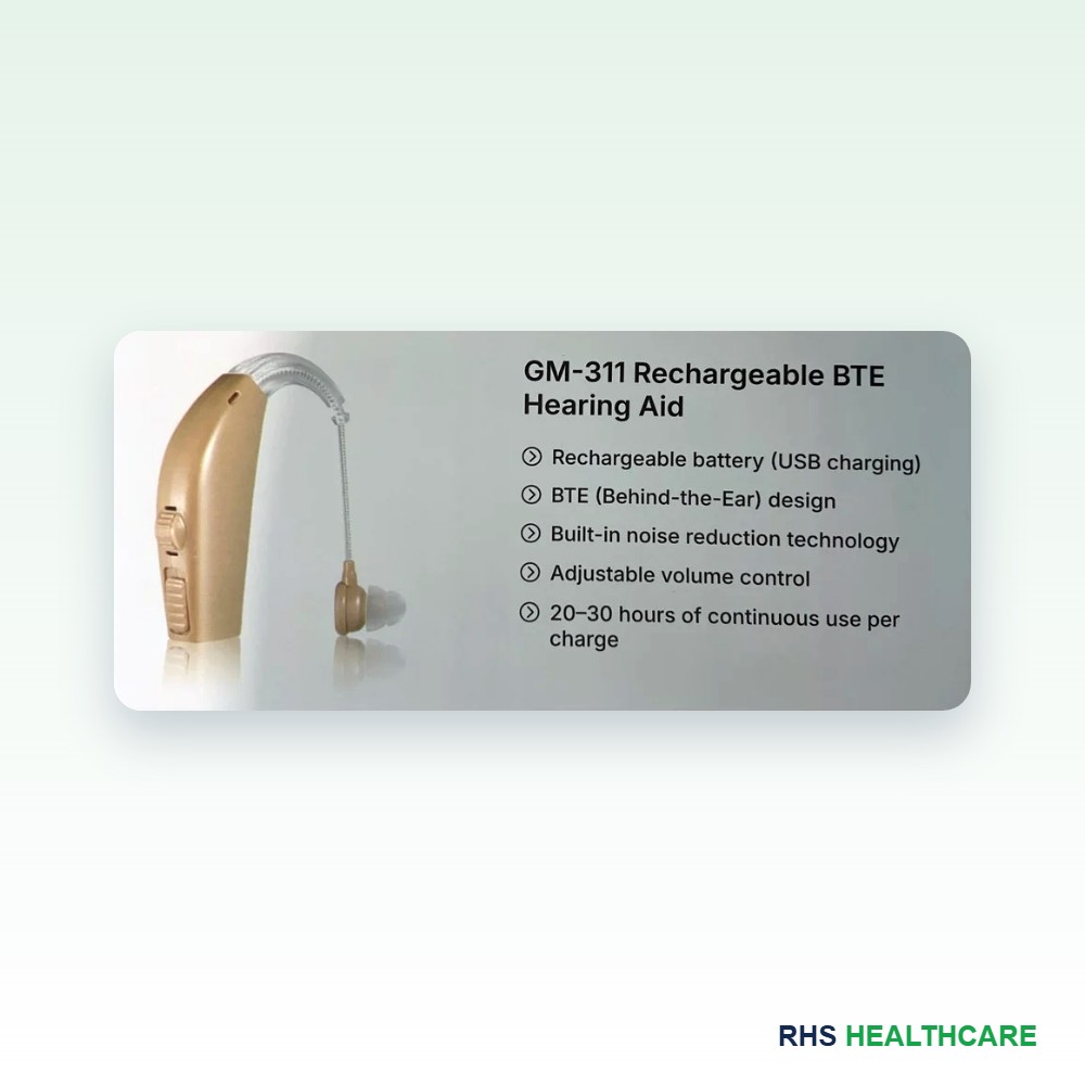 StitchGreen GM-311 Rechargeable BTE Hearing Aid